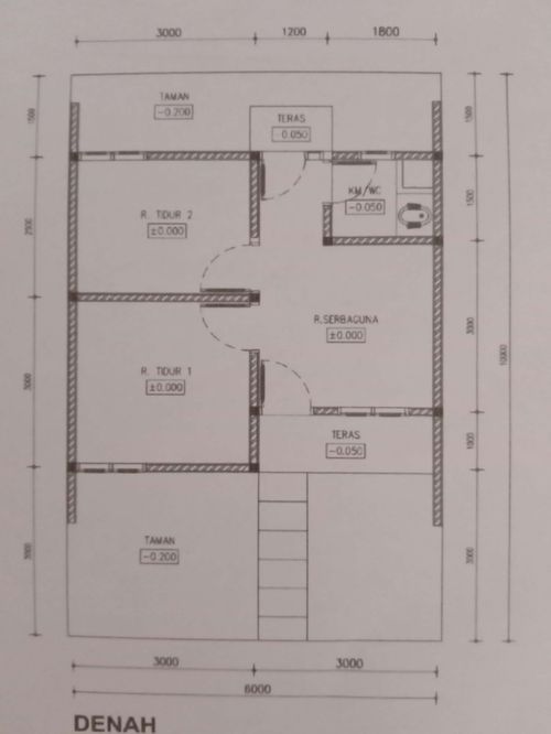 foto denah rumah tipe 30/72 perumahan Bris Residence