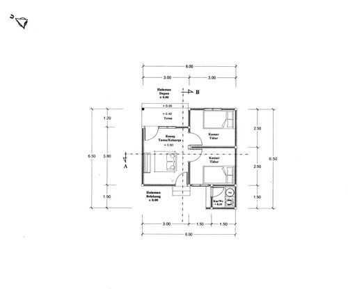 foto denah rumah tipe 32/80 M2 perumahan PERUMAHAN SANGSIT PERMAI