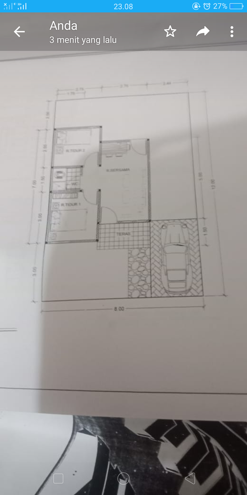 foto denah rumah tipe 36 perumahan Edelweiss Regency 2