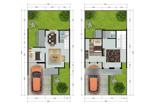 foto denah rumah tipe 75 perumahan GOLDEN LAND REGENCY