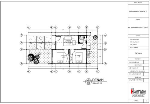 foto denah rumah tipe Rumah 36 perumahan Perumahan Nirwana Residence