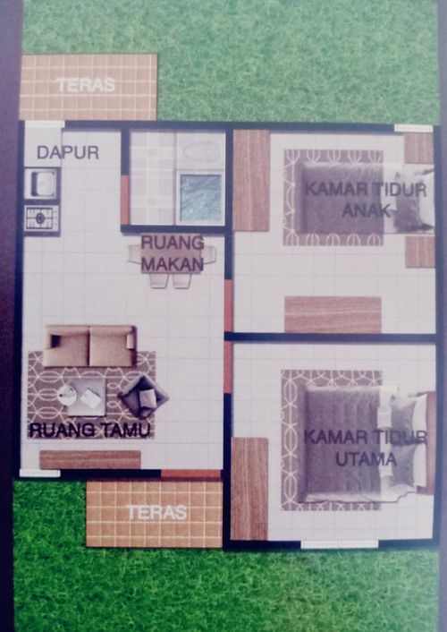 foto denah rumah tipe SUBSIDI perumahan GRIYA METEOR INDAH