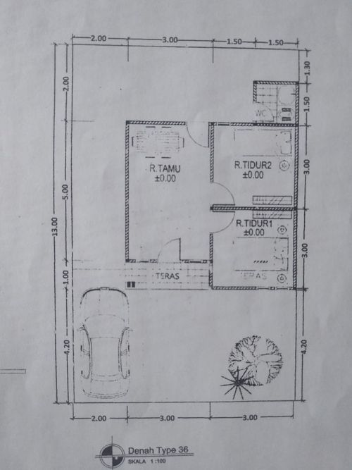 foto denah rumah tipe 36 perumahan Hafis jaya 3