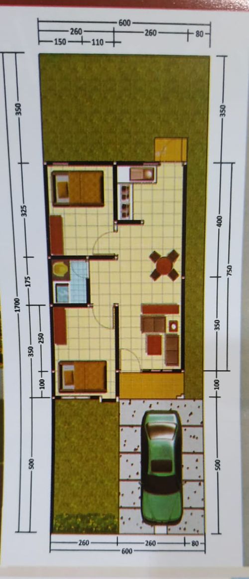 foto denah rumah tipe 45 perumahan Griya Sartika Residence
