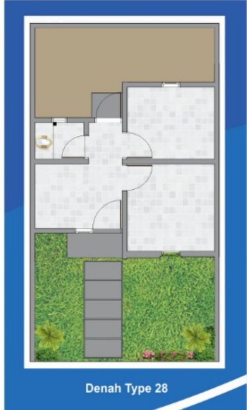 foto denah rumah tipe 28/72 (Standart) perumahan PUTRA JAYA RESIDENCE CLUSTER G