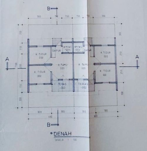 foto denah rumah tipe 27/66 perumahan Perumahan Bukit Sakinah