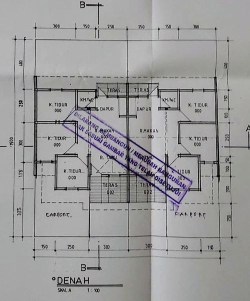 foto denah rumah tipe 45/105 perumahan Perumahan Bukit Sakinah