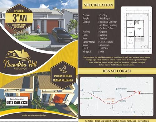 foto denah rumah tipe 36 perumahan NUSANTARA HILL
