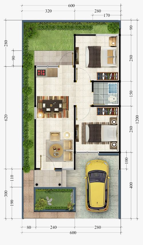 foto denah rumah tipe 36 perumahan GOLDEN LAND REGENCY