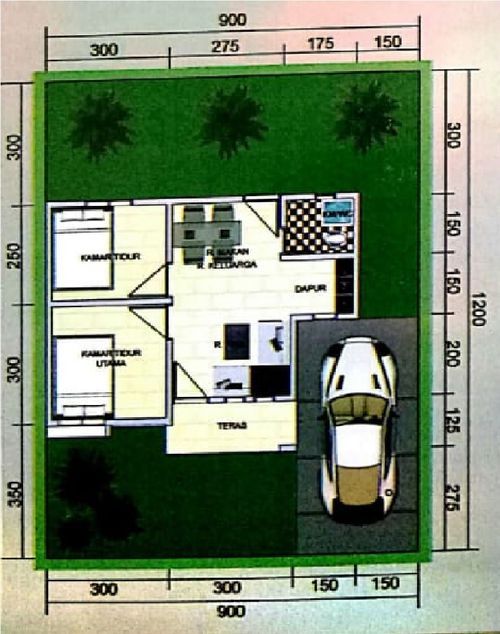 foto denah rumah tipe 36 perumahan REYVANA RESIDENCE