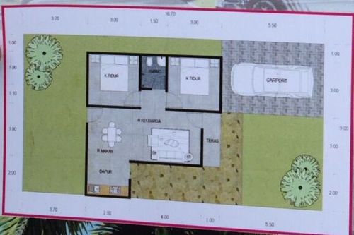 foto denah rumah tipe 50 perumahan Aiman Regency
