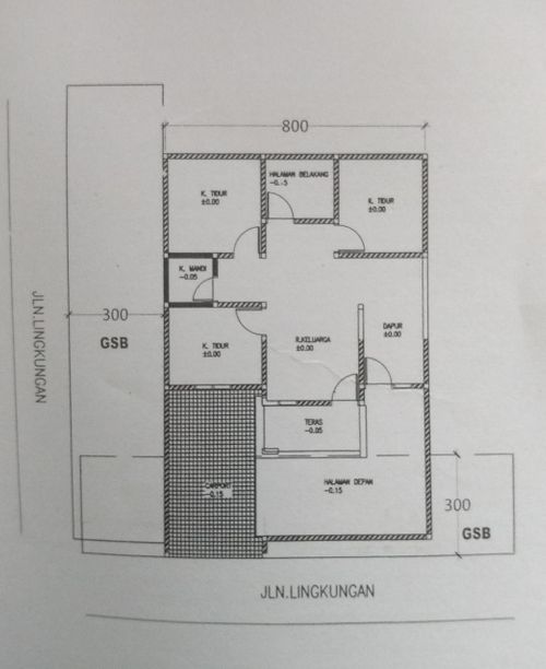 foto denah rumah tipe 60 perumahan CANDRA KIRANA ASRI
