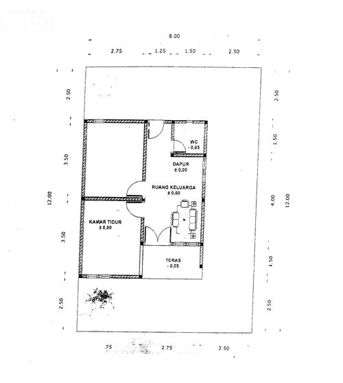 foto denah rumah tipe 36 perumahan SAKINAH SUKARAMI ESTATE