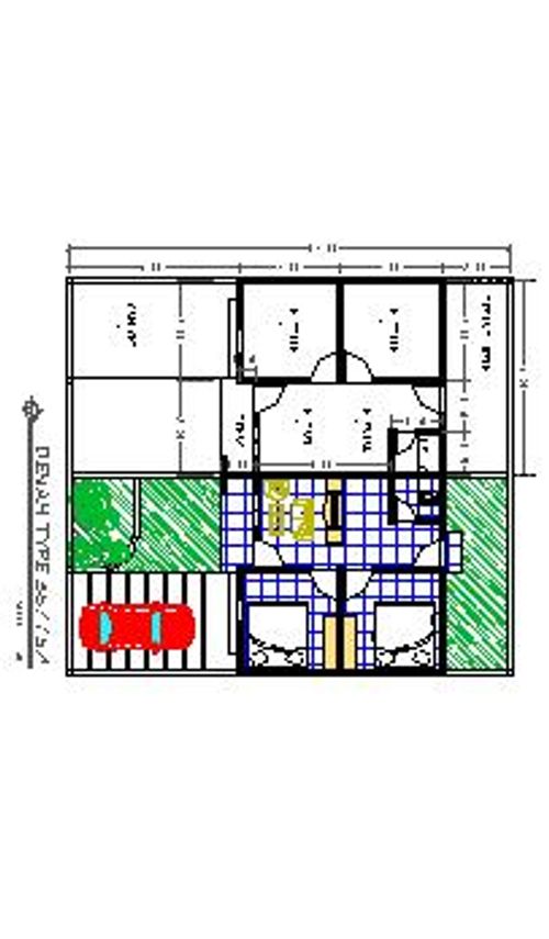 foto denah rumah tipe 36/75.4 perumahan Perumahan Mulia Asri Residence