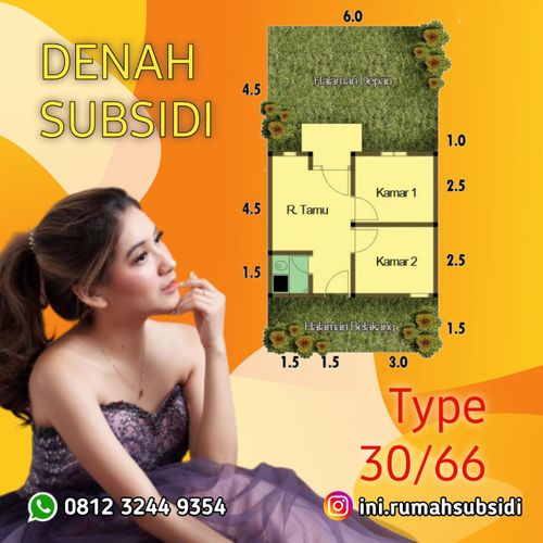 foto denah rumah tipe 30 perumahan AKHTARA RESIDENCE