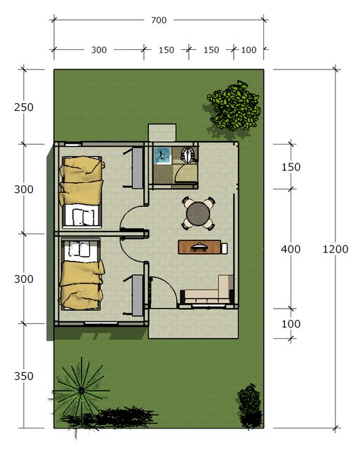 foto denah rumah tipe 36 perumahan AIRLANGGA RESIDENCE