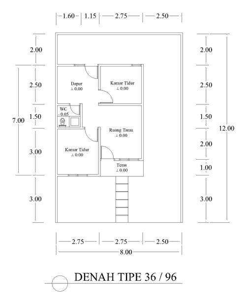 foto denah rumah tipe 36/96 perumahan SELINCAH RESIDENCE
