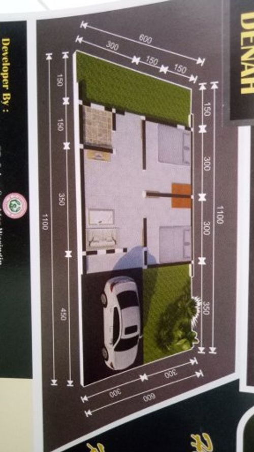 foto denah rumah tipe 36/66 perumahan Green margajaya asri