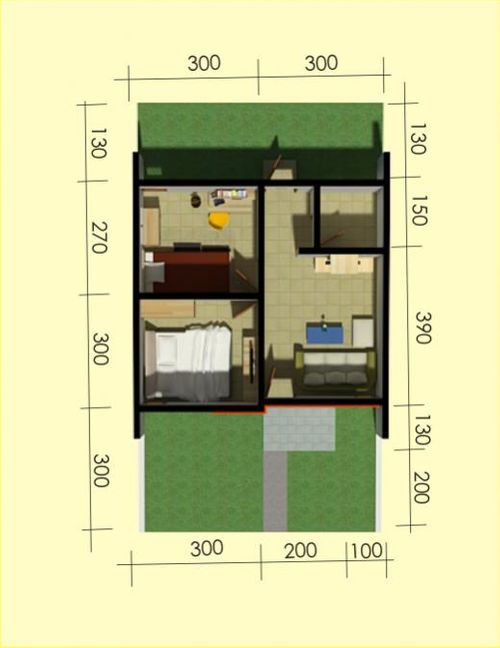 foto denah rumah tipe 36/60 perumahan D'FOREST HARMONI