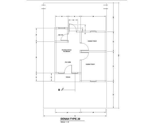 foto denah rumah tipe RSt.30 perumahan Bumi Tibojong Indah