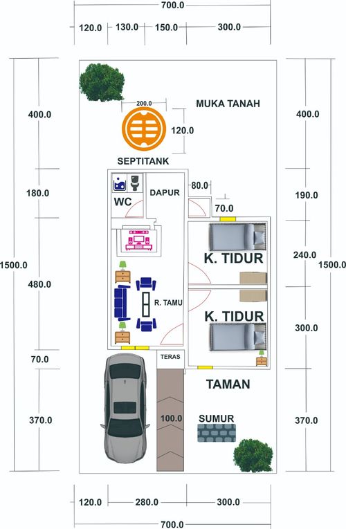 foto denah rumah tipe 36 Baru perumahan PURI ANGSA ASRI 2 TAHAP 2
