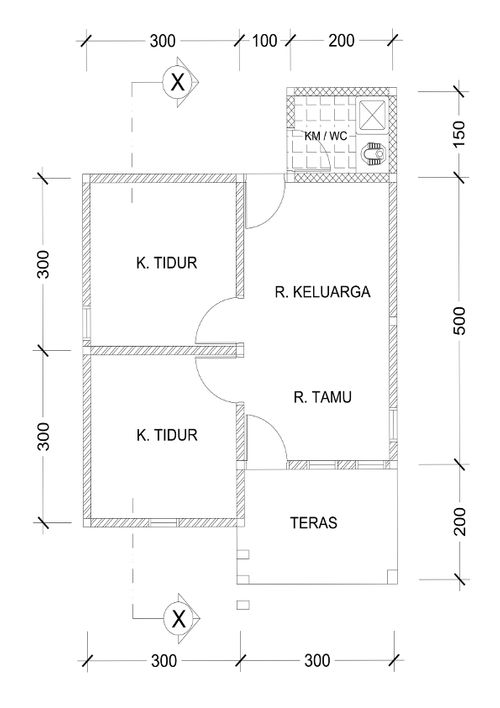 foto denah rumah tipe 36 perumahan D'Green Mentawak Residence