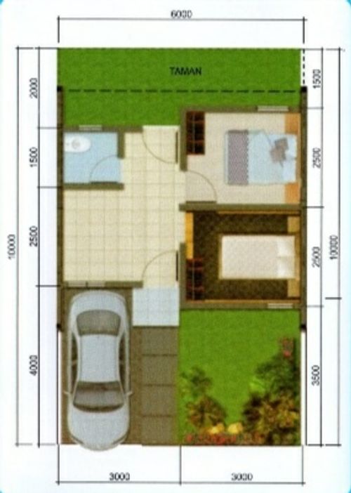 foto denah rumah tipe 27/60 perumahan TAMAN SARI RESIDENCE 2