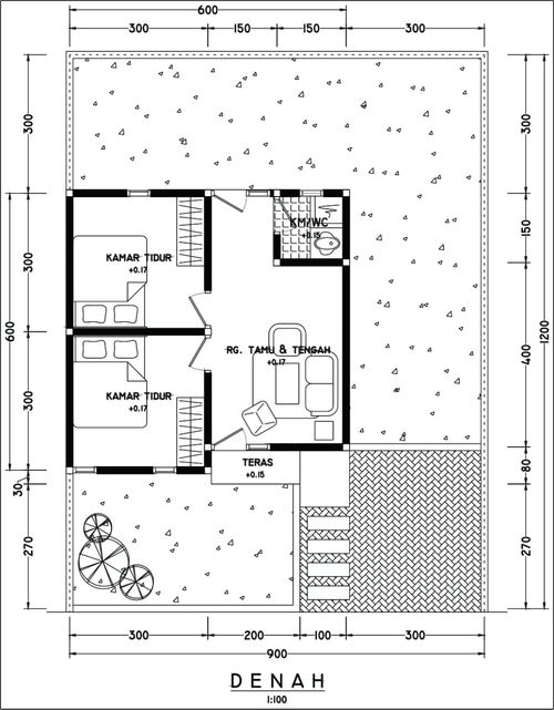 foto denah rumah tipe 36 perumahan PERUMAHAN AIRPAOH RESIDENCE