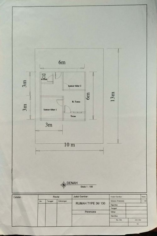 foto denah rumah tipe 36  perumahan Talang Aman Residence