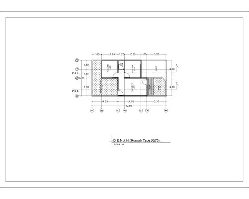 foto denah rumah tipe 36/75 perumahan BALANIPA RESIDENCE