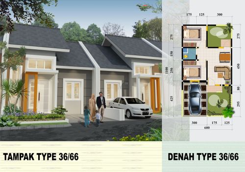 foto denah rumah tipe 36/66 perumahan Rezanna Garden