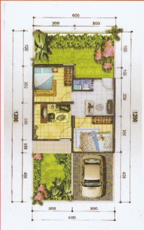 foto denah rumah tipe 36 perumahan ALDINA RESIDENCE