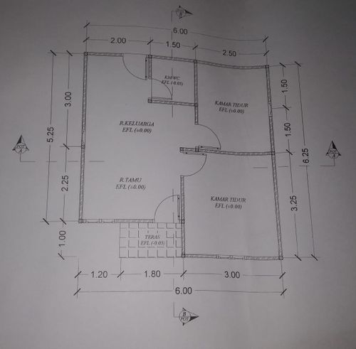 foto denah rumah tipe 36 perumahan Taman Panca Bhakti