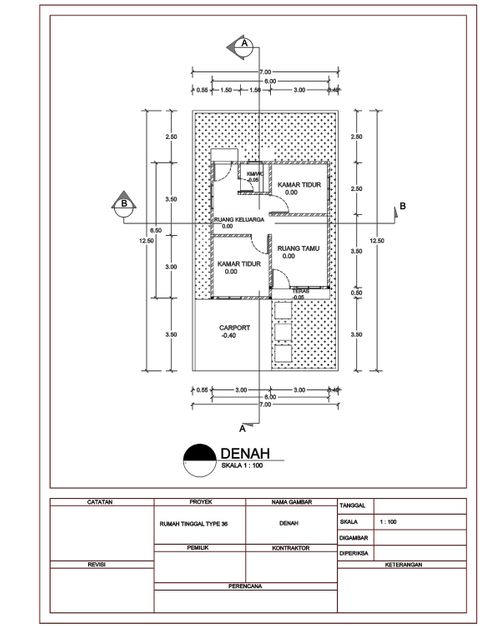 foto denah rumah tipe 36 perumahan BABEL RESIDENCE