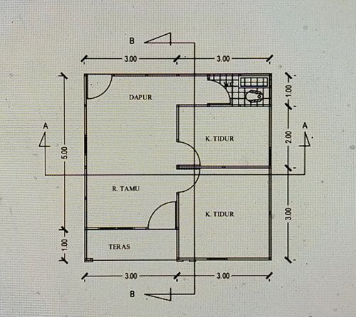 foto denah rumah tipe 36/144 perumahan Bumi Pawan Residence