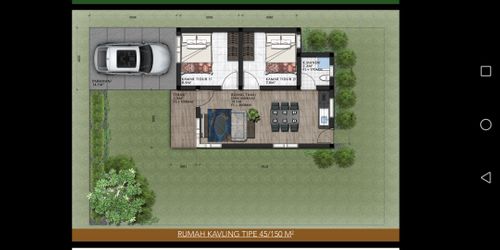 foto denah rumah tipe 45 perumahan Saudara Sejati
