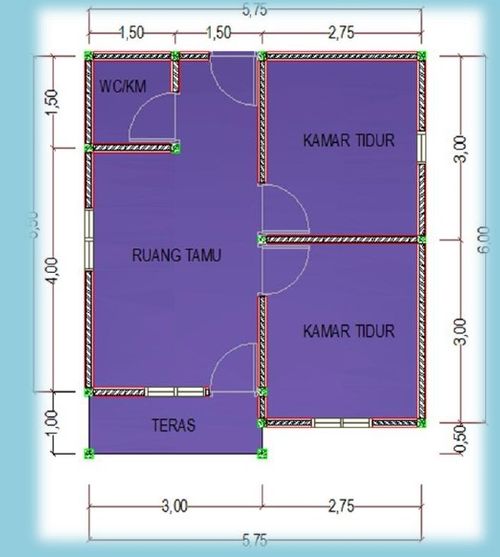 foto denah rumah tipe Rumah Anugrah Asri perumahan Perumahan Anugrah Asri