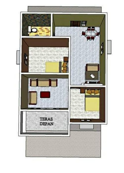 foto denah rumah tipe 60 perumahan PERMATA AGUNG