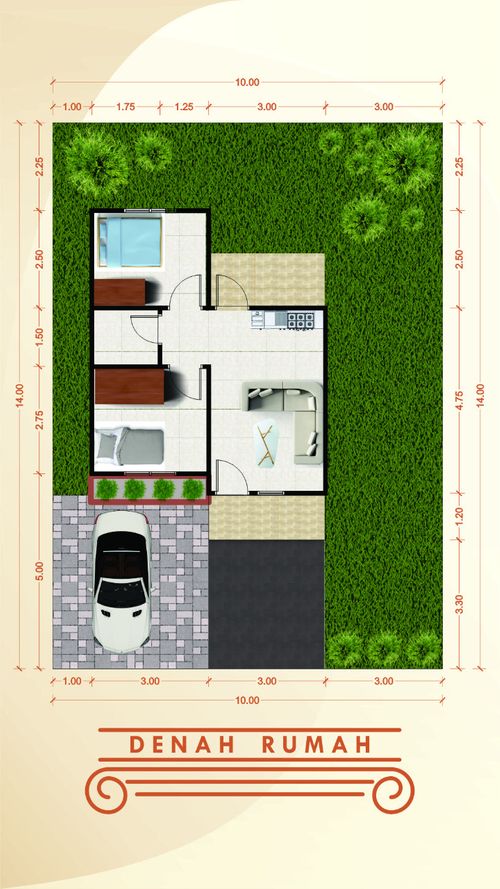 foto denah rumah tipe 36/140 perumahan Katnis Royal Residence
