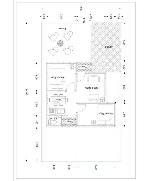 foto denah rumah tipe Original perumahan Grand Ar-Raudah 7