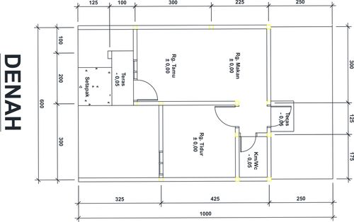 foto denah rumah tipe 30/60 perumahan Aryamas Residence