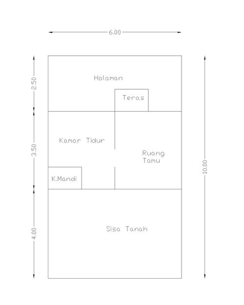 foto denah rumah tipe 21 / 60 perumahan depadis Regency