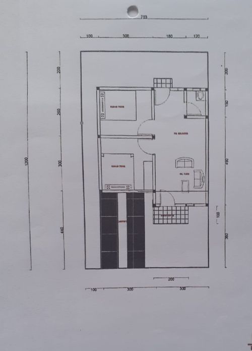 foto denah rumah tipe 36/84 perumahan Pamulang Residence