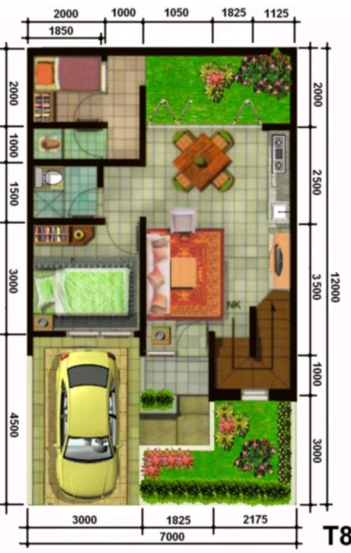 foto denah rumah tipe 50 perumahan SAFIRA RESIDENCE
