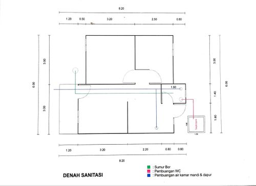 foto denah rumah tipe 36/108 perumahan Suba Permai Indah II