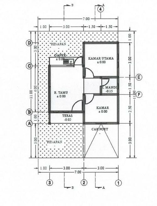 foto denah rumah tipe 36/77 perumahan RAJA BATU RESIDENCE