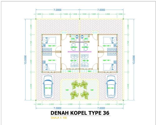 foto denah rumah tipe 36/91 perumahan Perumahan Romeby Lestari II 