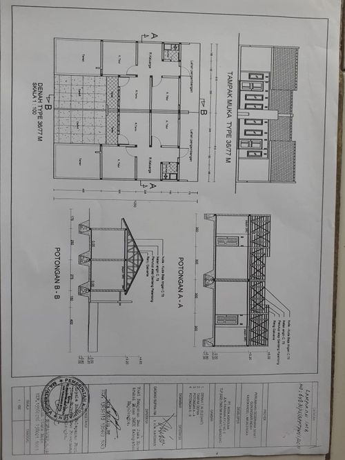 foto denah rumah tipe 36 perumahan Gunungsari indah