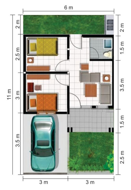 foto denah rumah tipe 36 perumahan KOTA ALAM TAMAN BEBER TAHAP 2