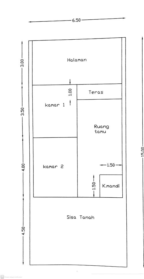 foto denah rumah tipe 45 perumahan depadis Regency
